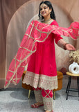 Coral Pink Anarkali Suit