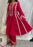Magenta Pink Anarkali Suit
