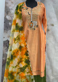 Green Peach Plazzo Outfit