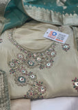 Firoji Golden Unstitched Suit