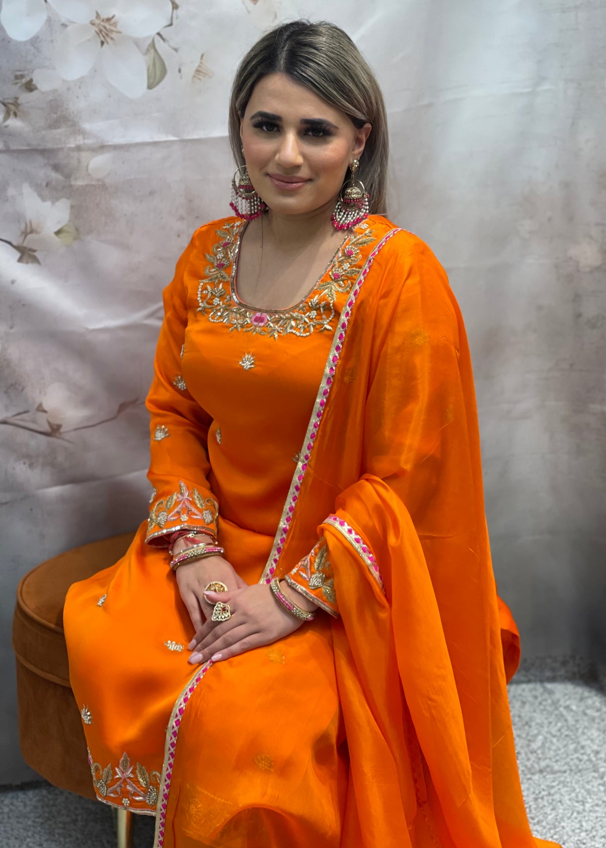 Orange Trouser Suit