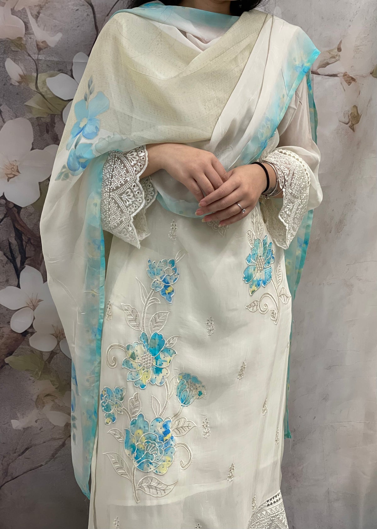 Cream Trouser suit