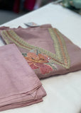 Light Purple Shimmer Unstitched Suit