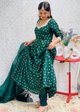 Green Bandhani Anarkali