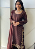 Chocolate brown Sharara Suit