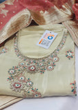 Peach Golden Unstitched Suit