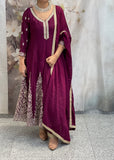 Wine Anarkali Suit