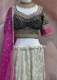 Black and white Lehnga