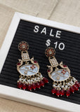 Red-Gold Earings