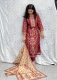 Printed Chanderi Trouser Suit