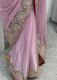 Pink Shimmer Saree