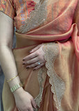 Peach Shimmer Saree