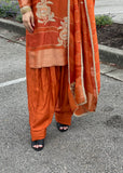Rust Farshi Suit