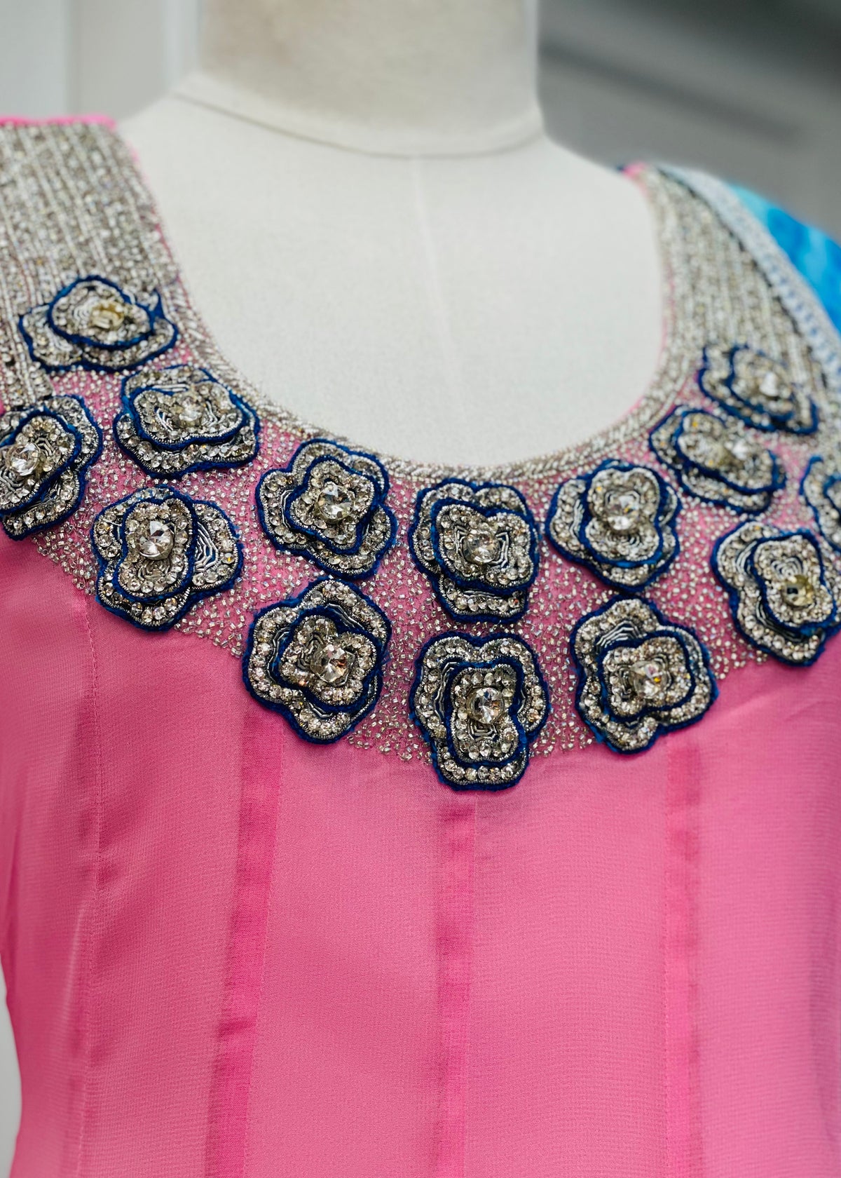 Pink Anarkali With Trouser