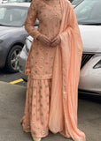 Peach Sharara Suit
