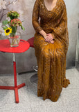 Mustard Sequence Saree