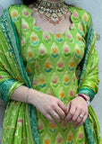 Georgette Banarsi Plazzo Suit