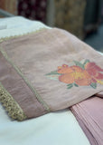 Light Purple Shimmer Unstitched Suit