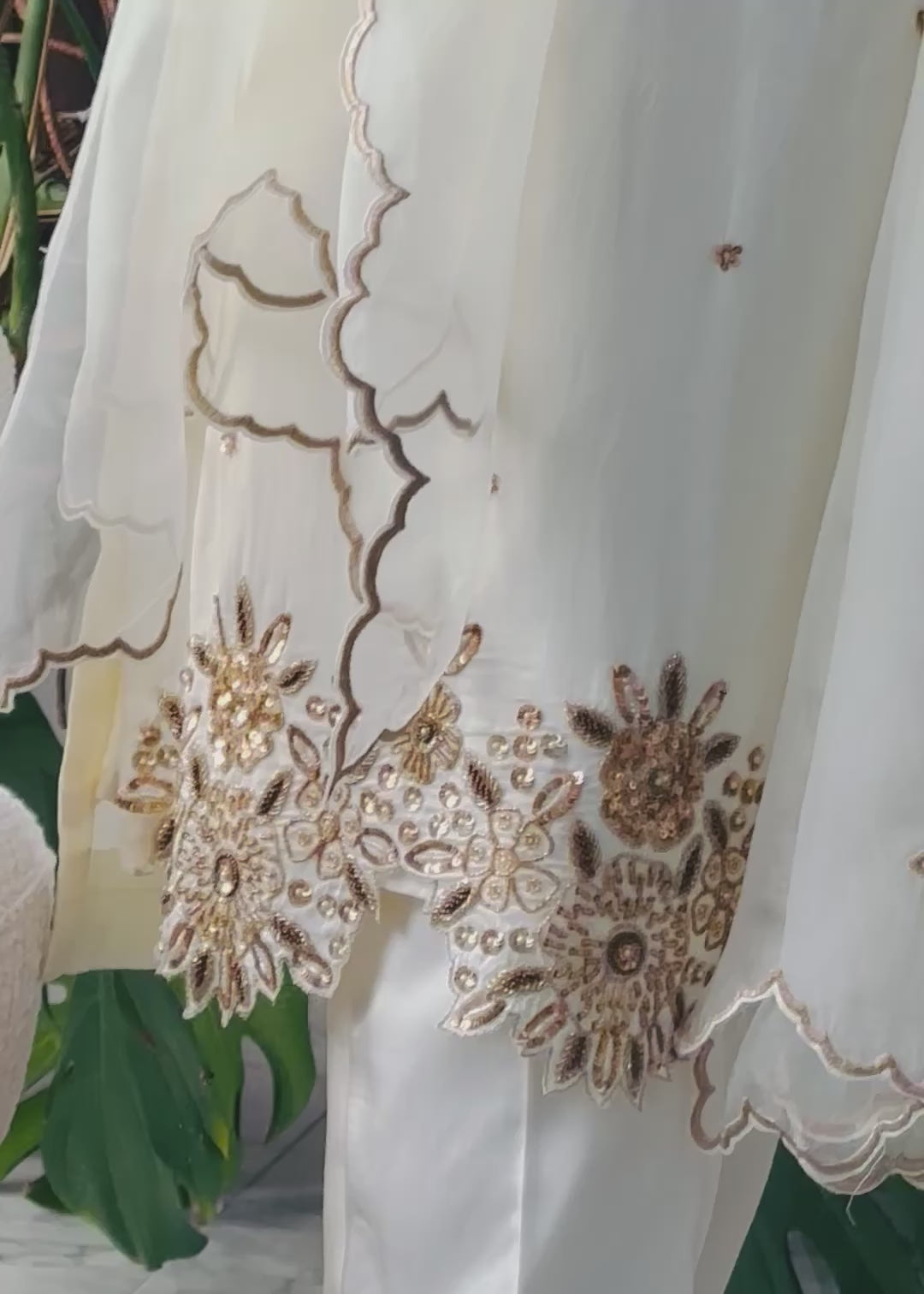 Off White Trouser Suit