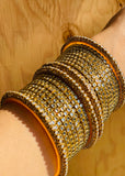 Gold mirror style Bangles