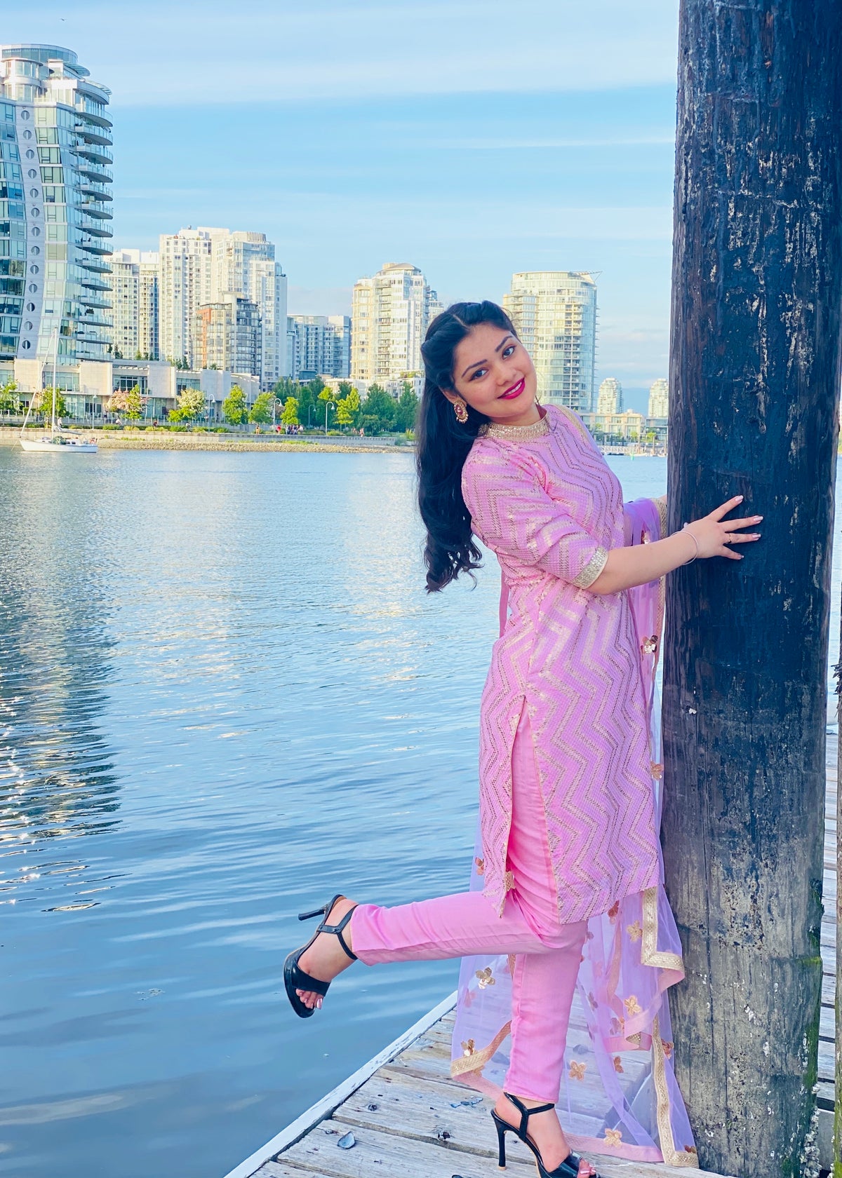 Pink Trouser Suit