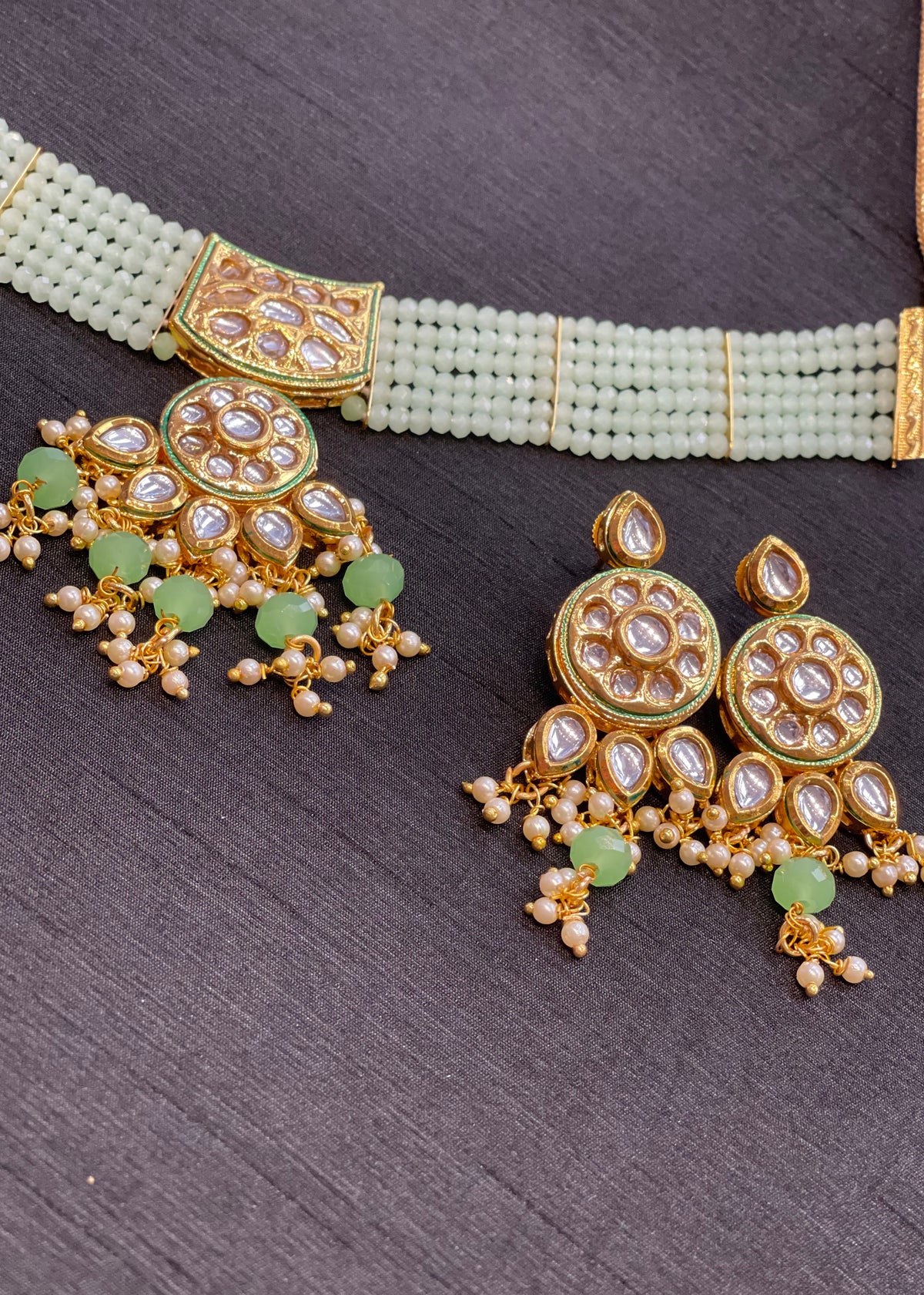 Green Kundan Jewellery Set