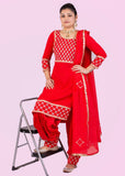 Red Patiala Salwar Suit