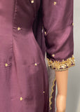 Dark wine Anarkali with Salwar Suit