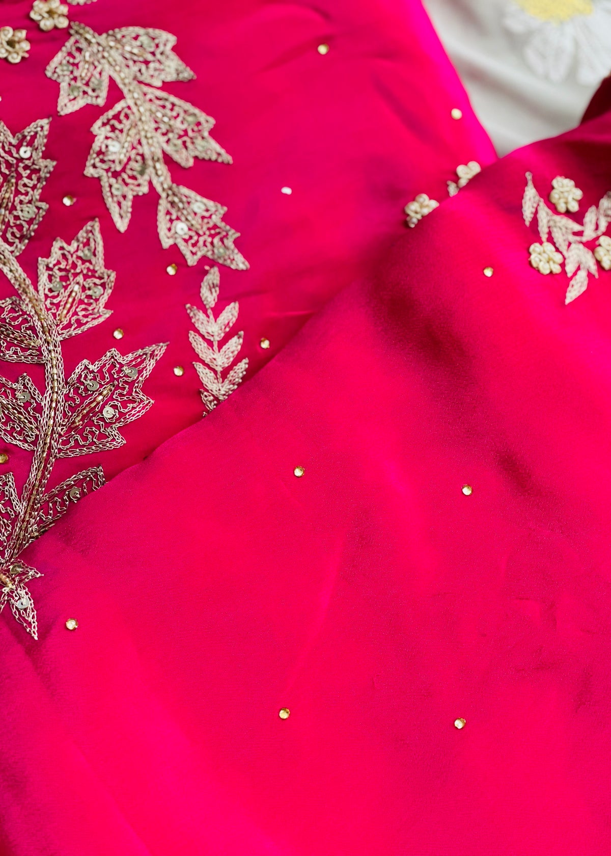 Dark pink Unstitched Suit