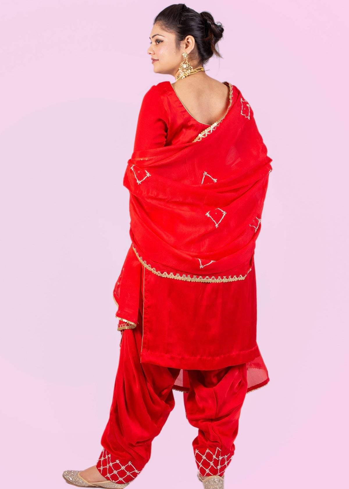 Red Patiala Salwar Suit