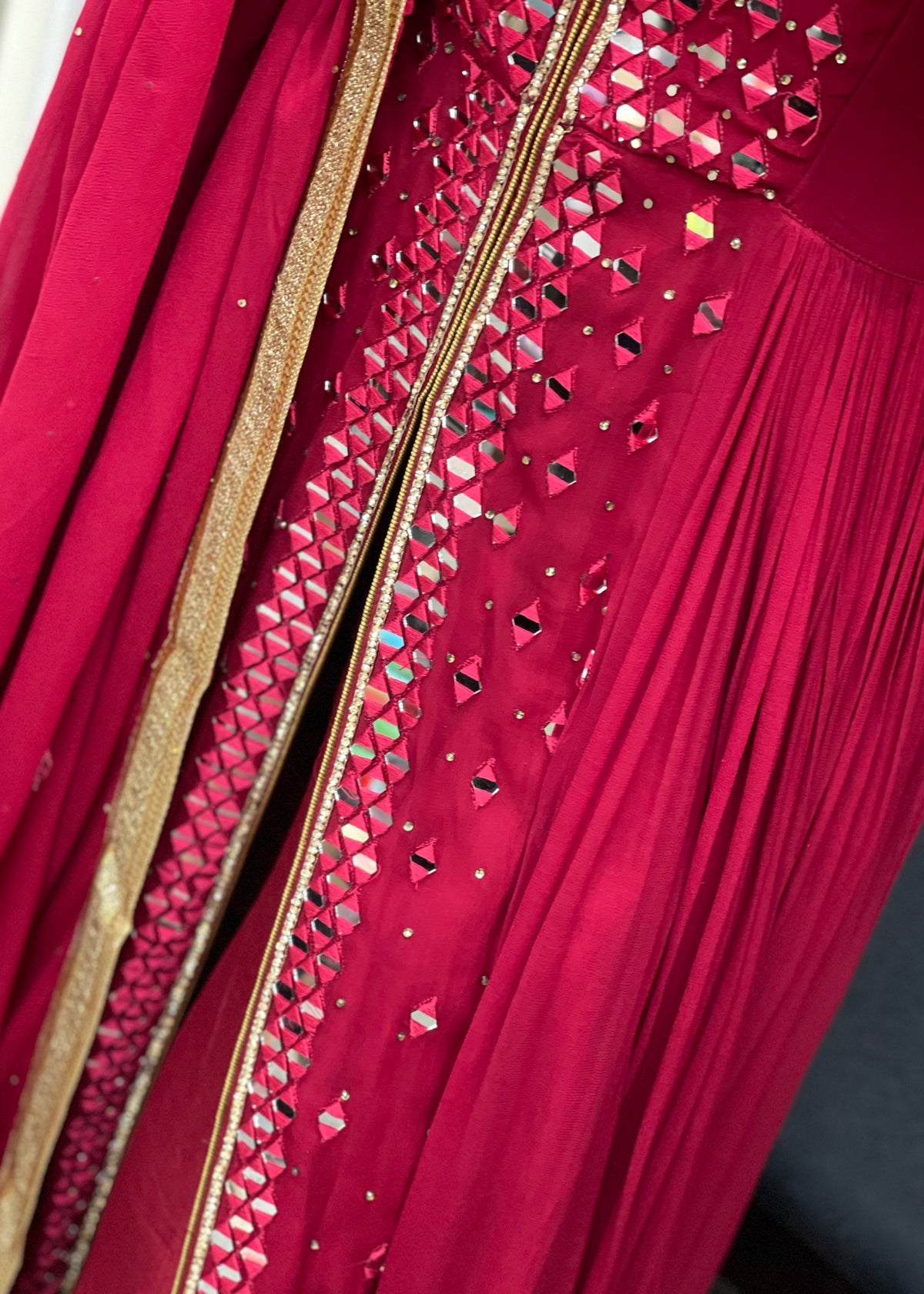Maroon Pakistani Style Trouser Suit