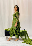 Green Dhoti Salwar Suit