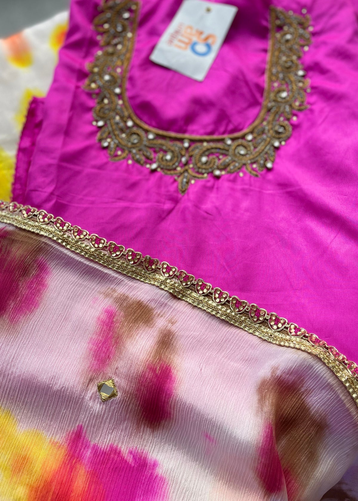 Pink unstitched Suit