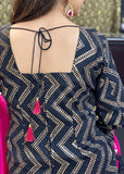 Black and Pink Trouser Suit