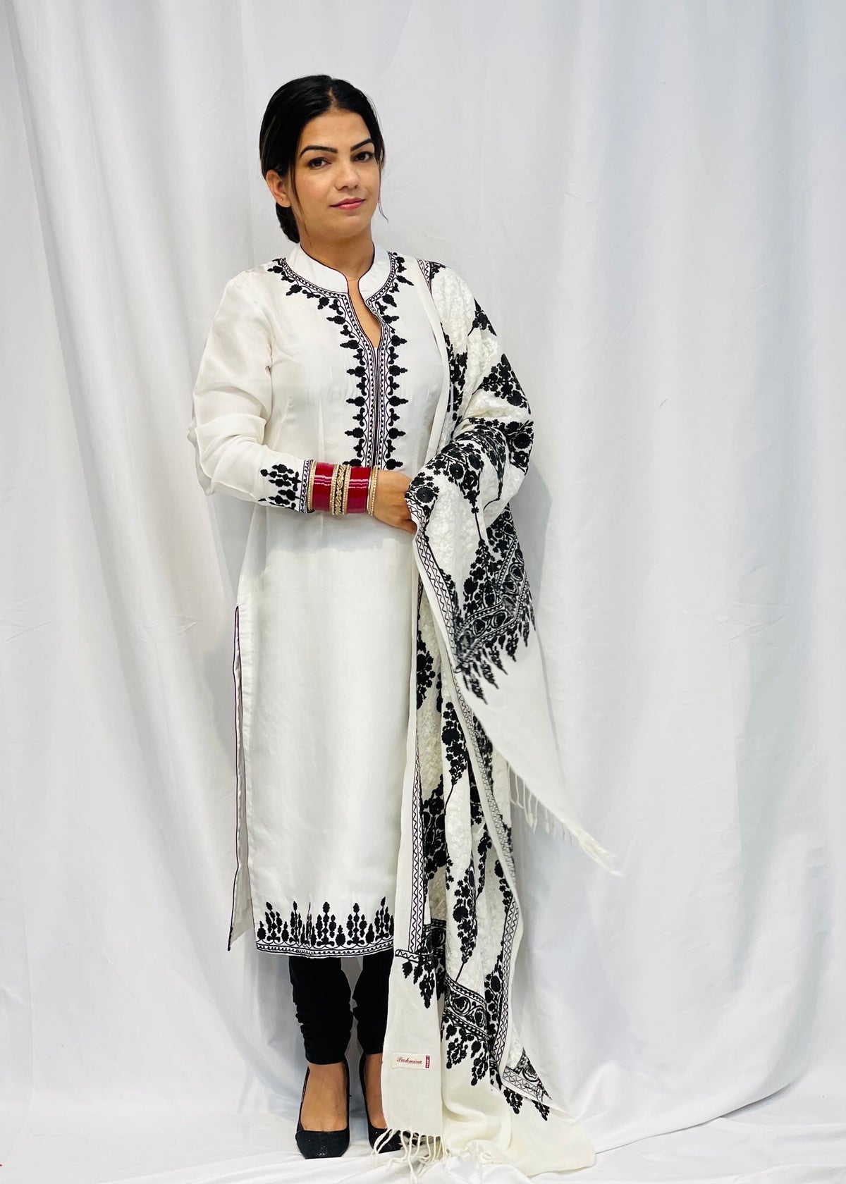 Black and White Pajami Suit