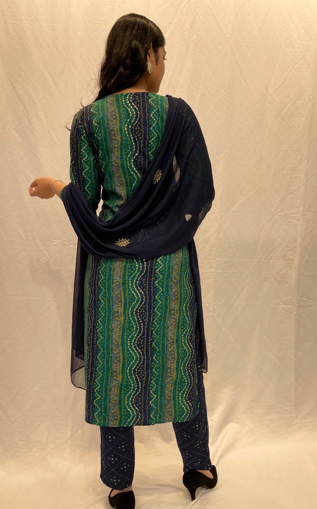 Green Muslin Cotton Trouser Suit