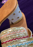 Multi Colored Punjabi Heel Jutti