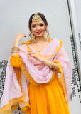 Mustard Anarkali with Salwar Suit