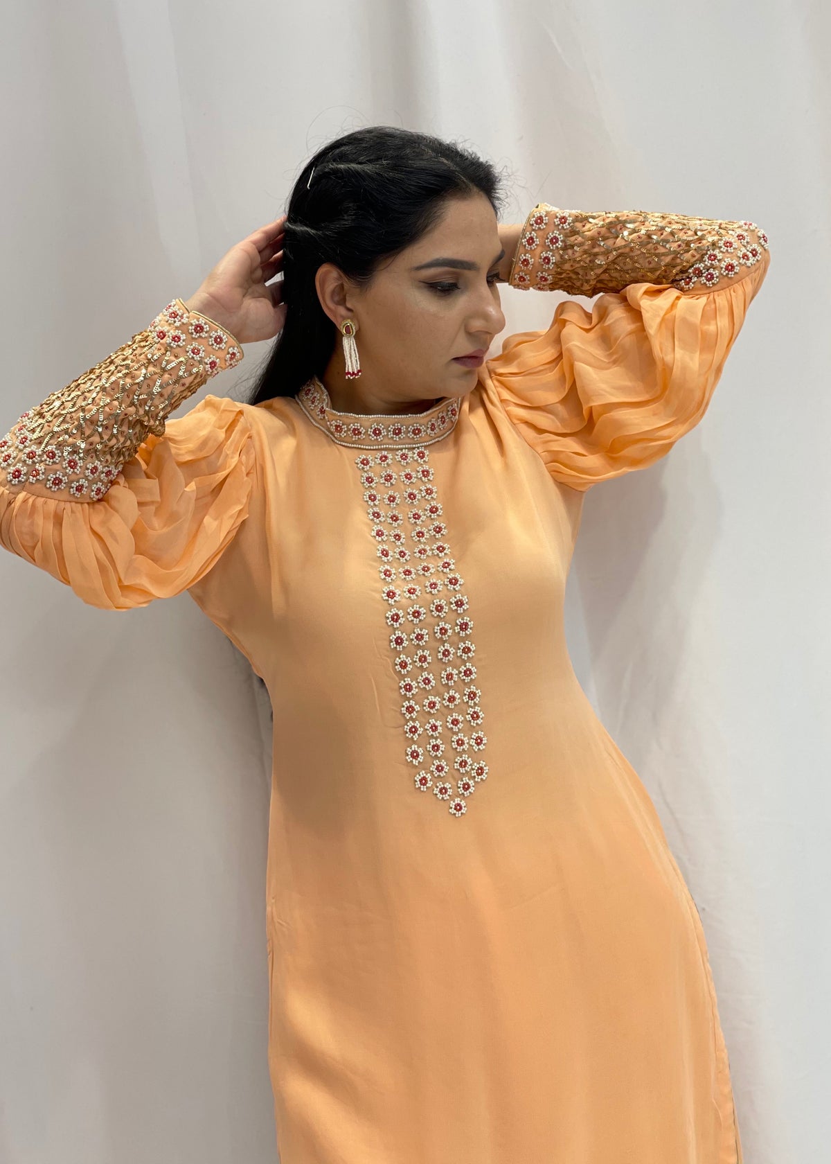 Georgette Plazzo Suit