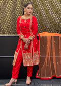 Red Trouser Suit