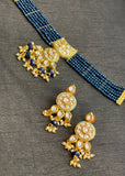 Navy Blue Kundan Jewellery Set