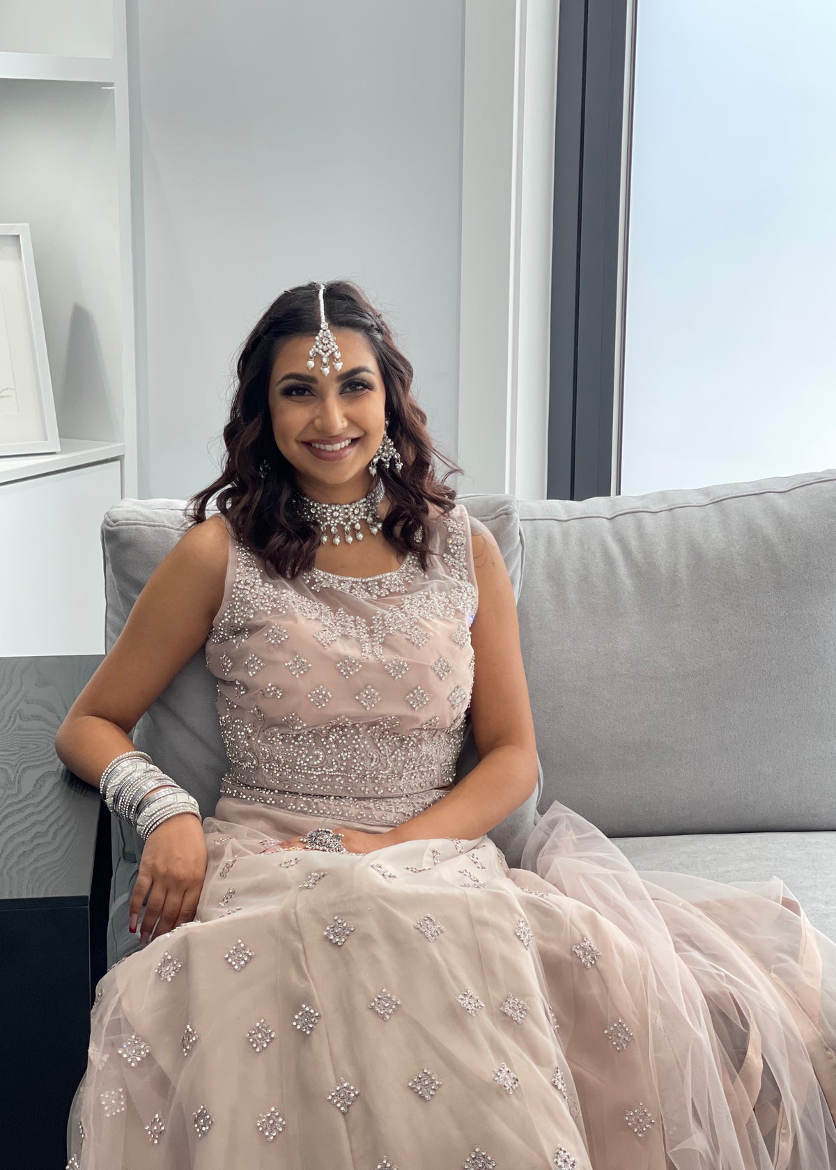 Net embroidered Lehnga
