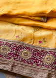 Yellow unstitched suit