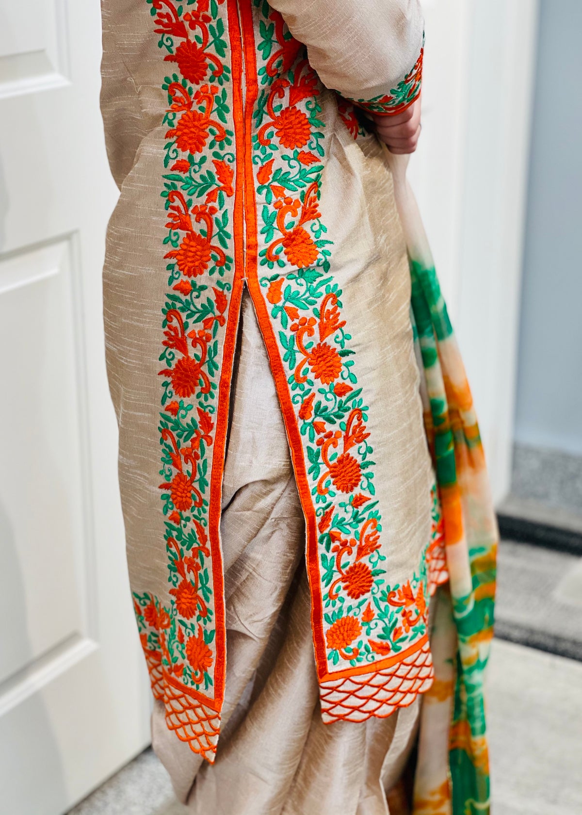 Raw silk Patiala Salwar Suit