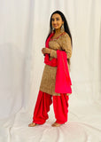 Gold and Pink Salwar Suit