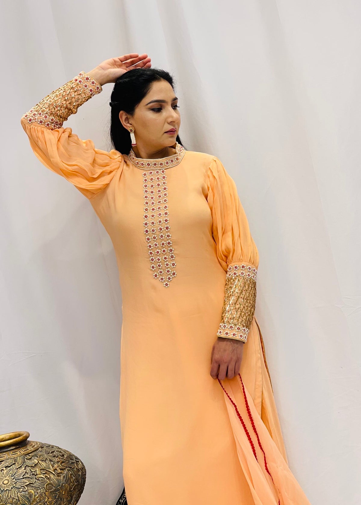 Georgette Plazzo Suit