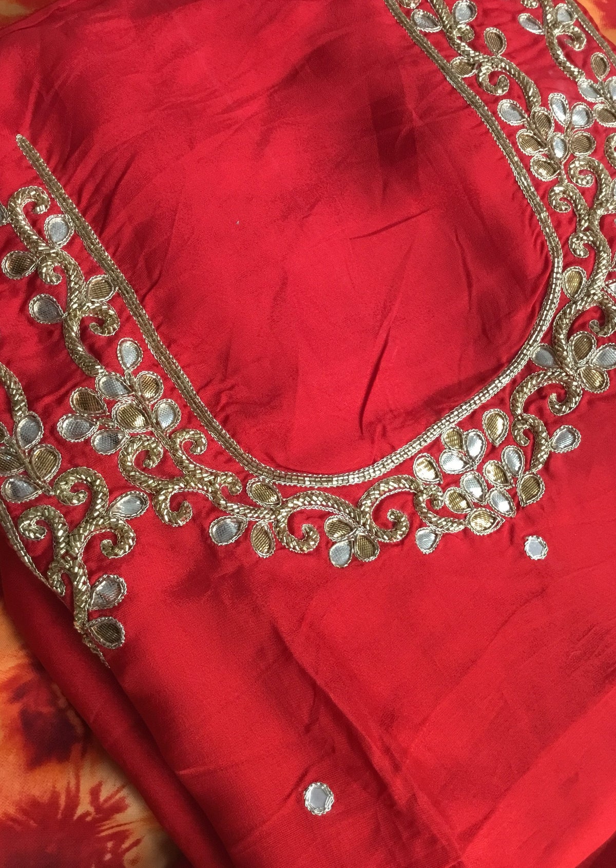 Red Unstitched Suit