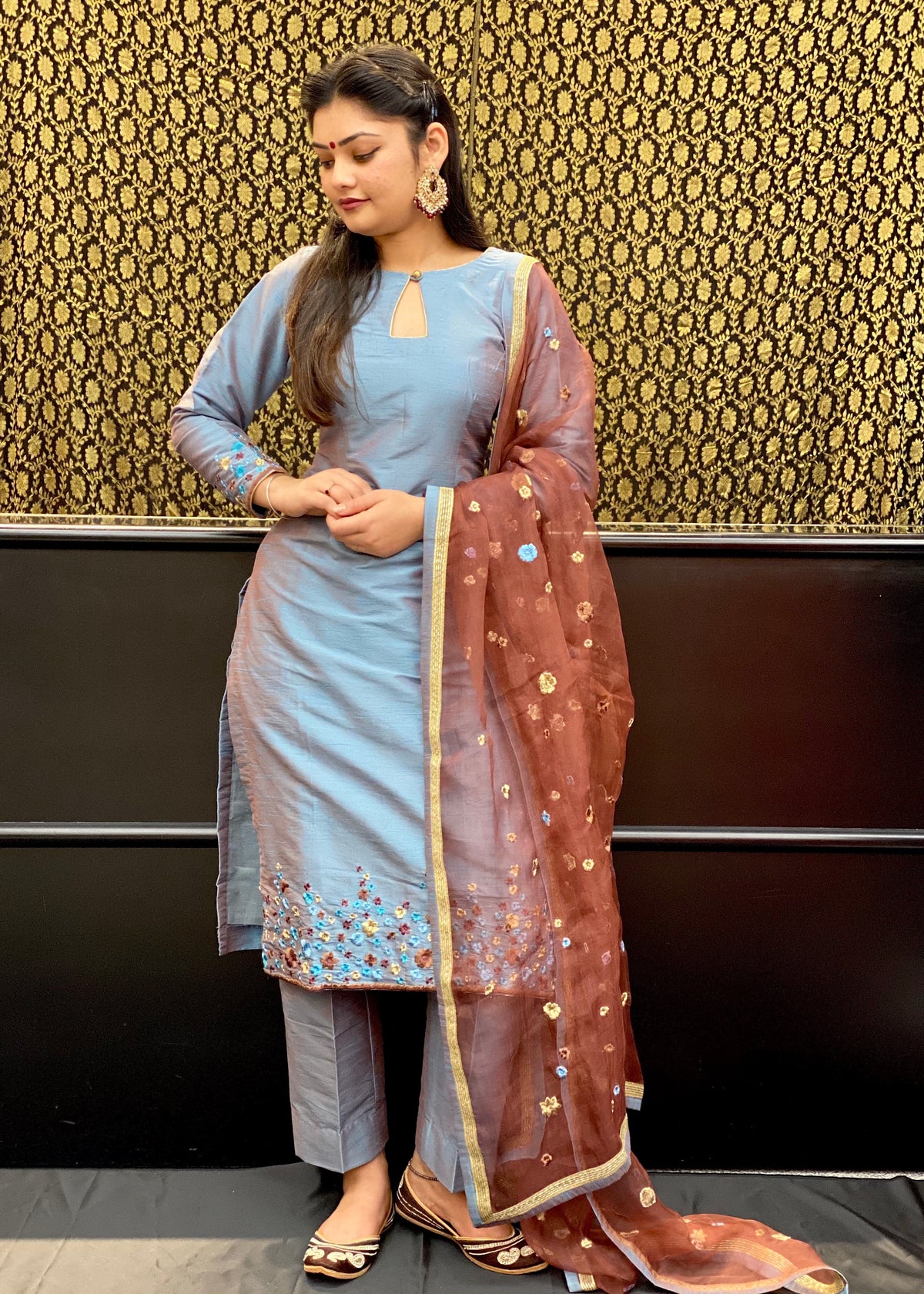 Raw Silk Trouser Suit