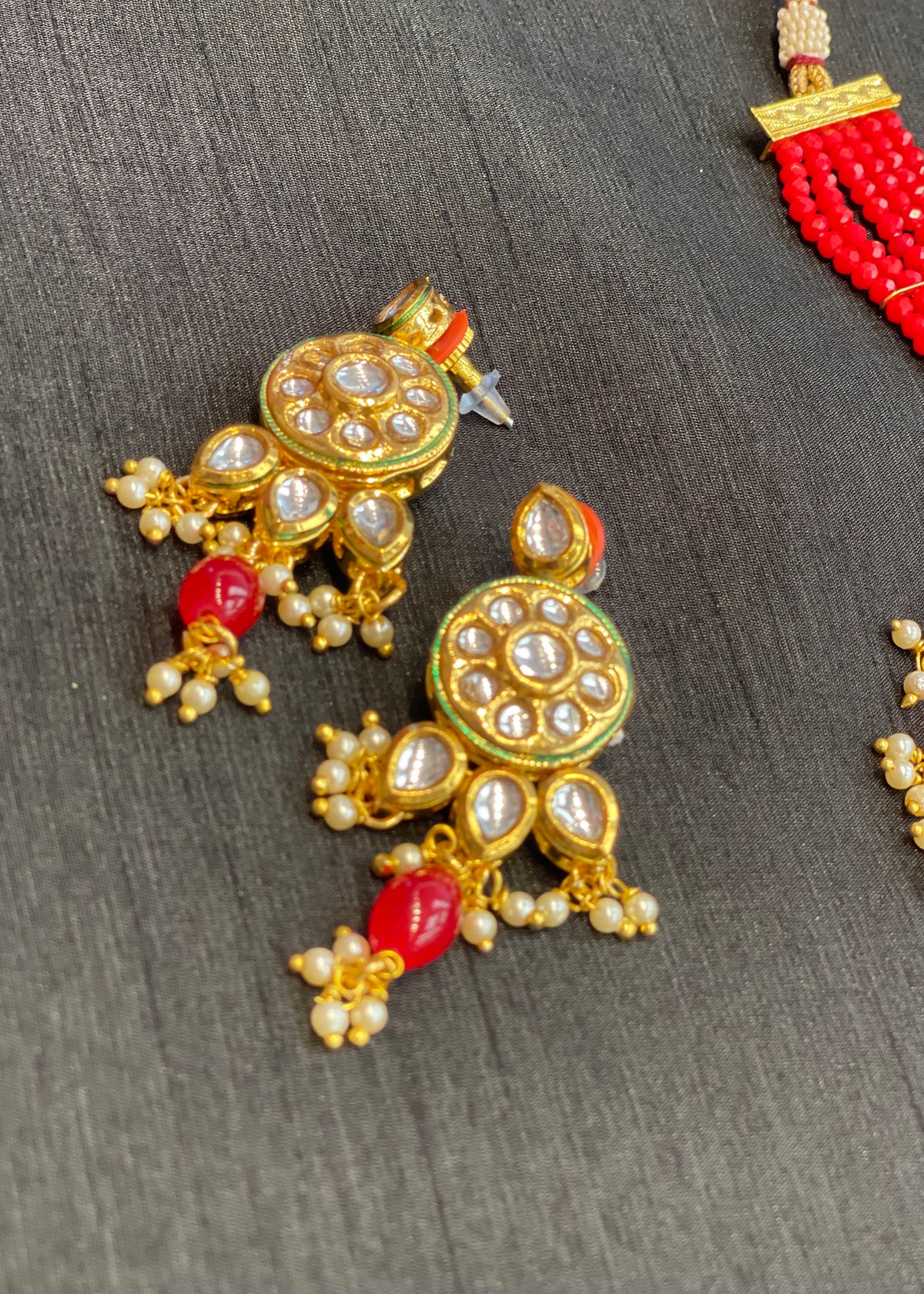 Red Kundan Jewellery Set