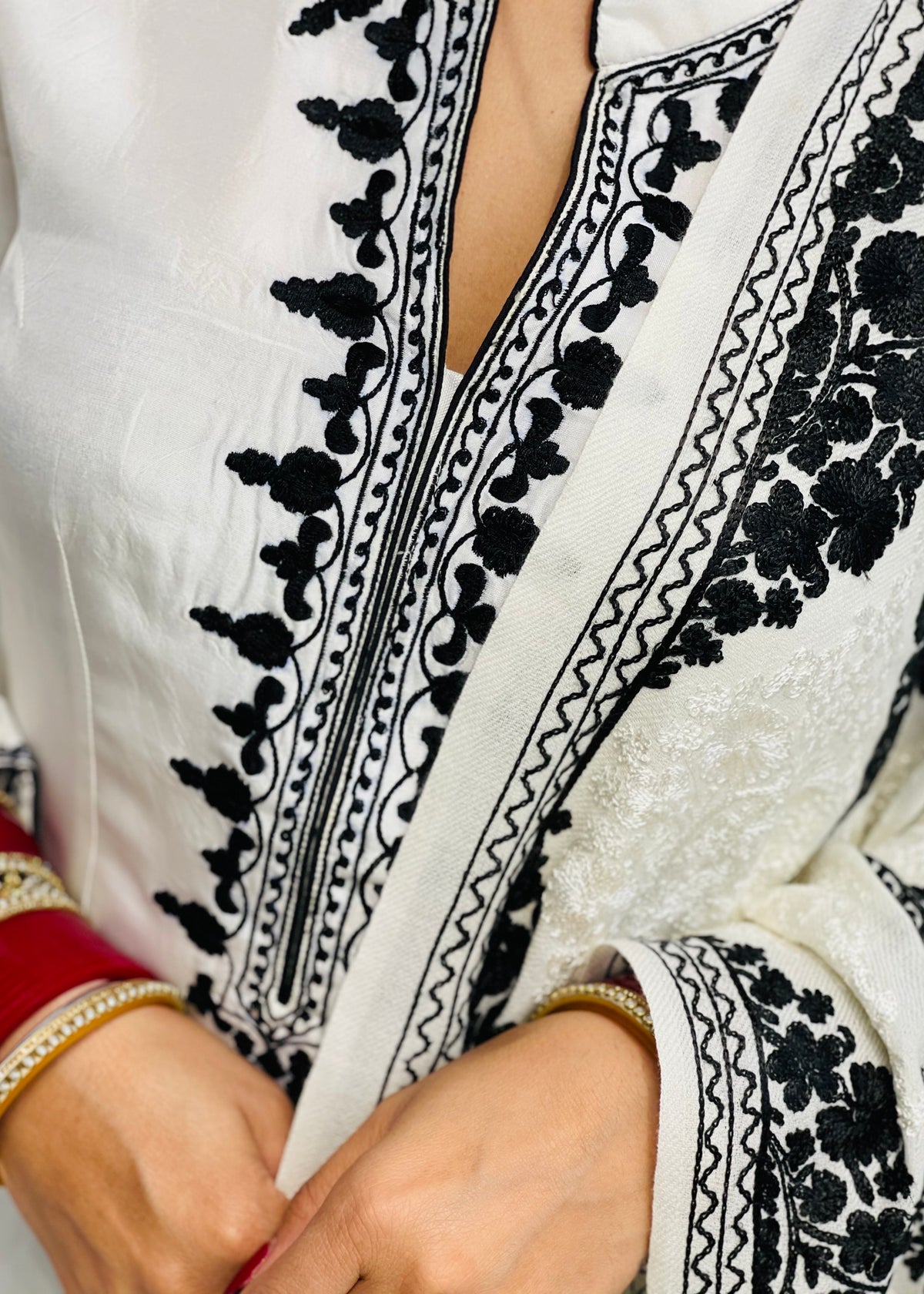 Black and White Pajami Suit